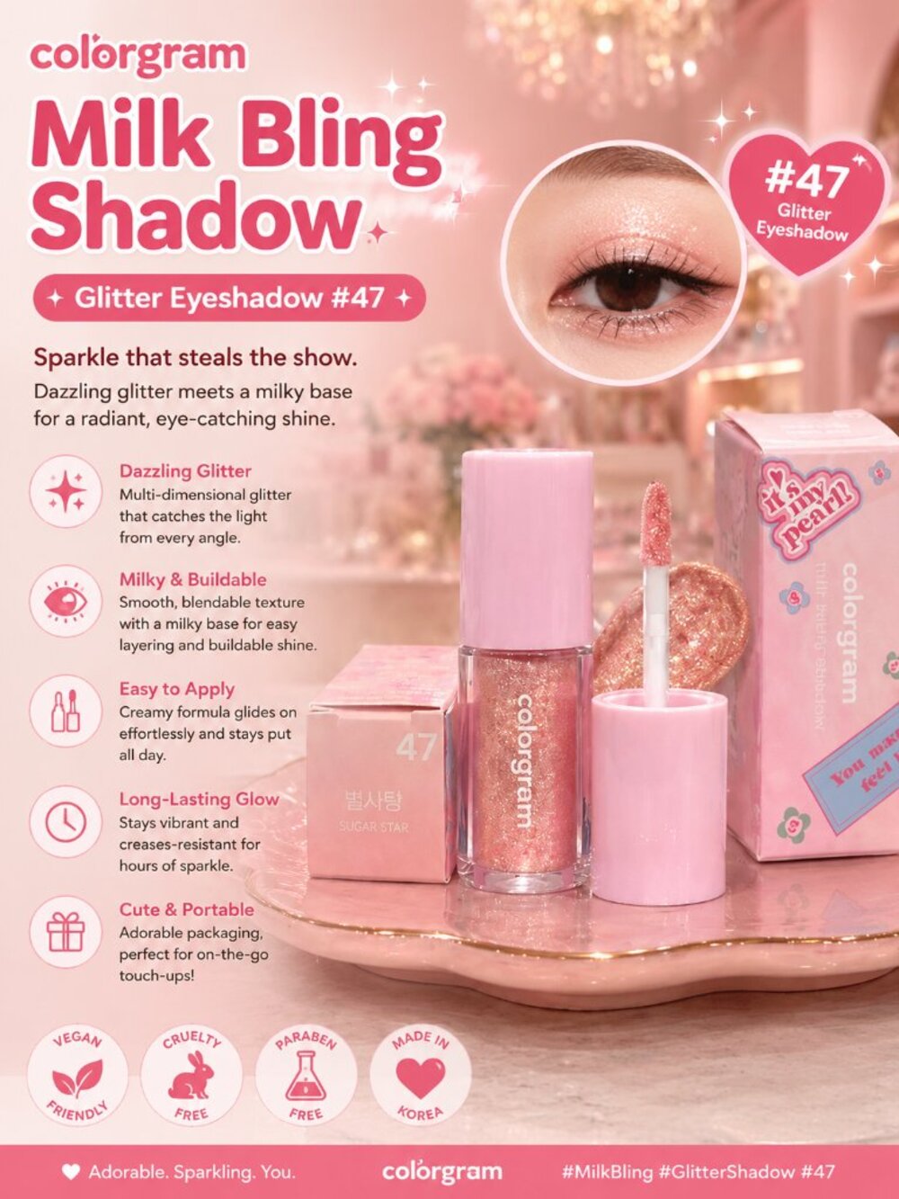 2- It's My Pearl Glitter Eyeshadow in shade 07 Fairy Like